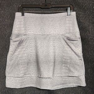 Lucky in Love Gray Textured Mini Skirt
